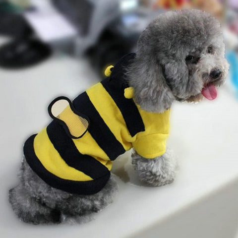 Pet Bumble Bee Wings Fleece Hoody Coat